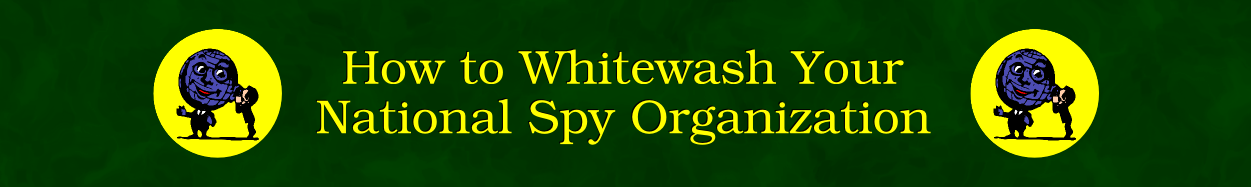 How to Whitewash Your National Spy Organization feature image